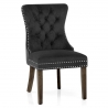 Sedia Velluto Legno - Kensington Nero