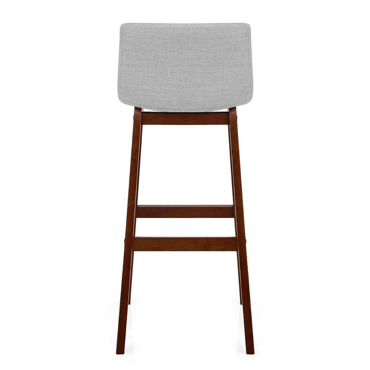 Sgabello Tessuto Legno - Drift Noce e Grigio Chiaro