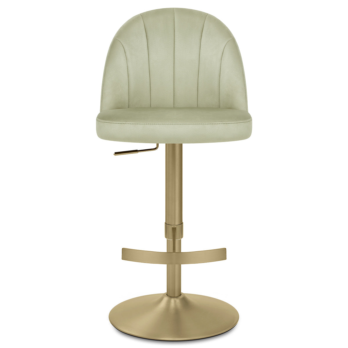 Sgabello Velluto Oro Spazzolato - Nicola Verde
