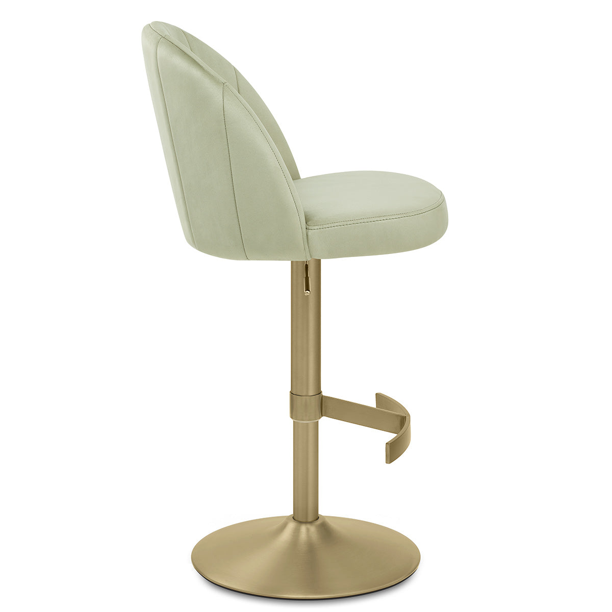 Sgabello Velluto Oro Spazzolato - Nicola Verde