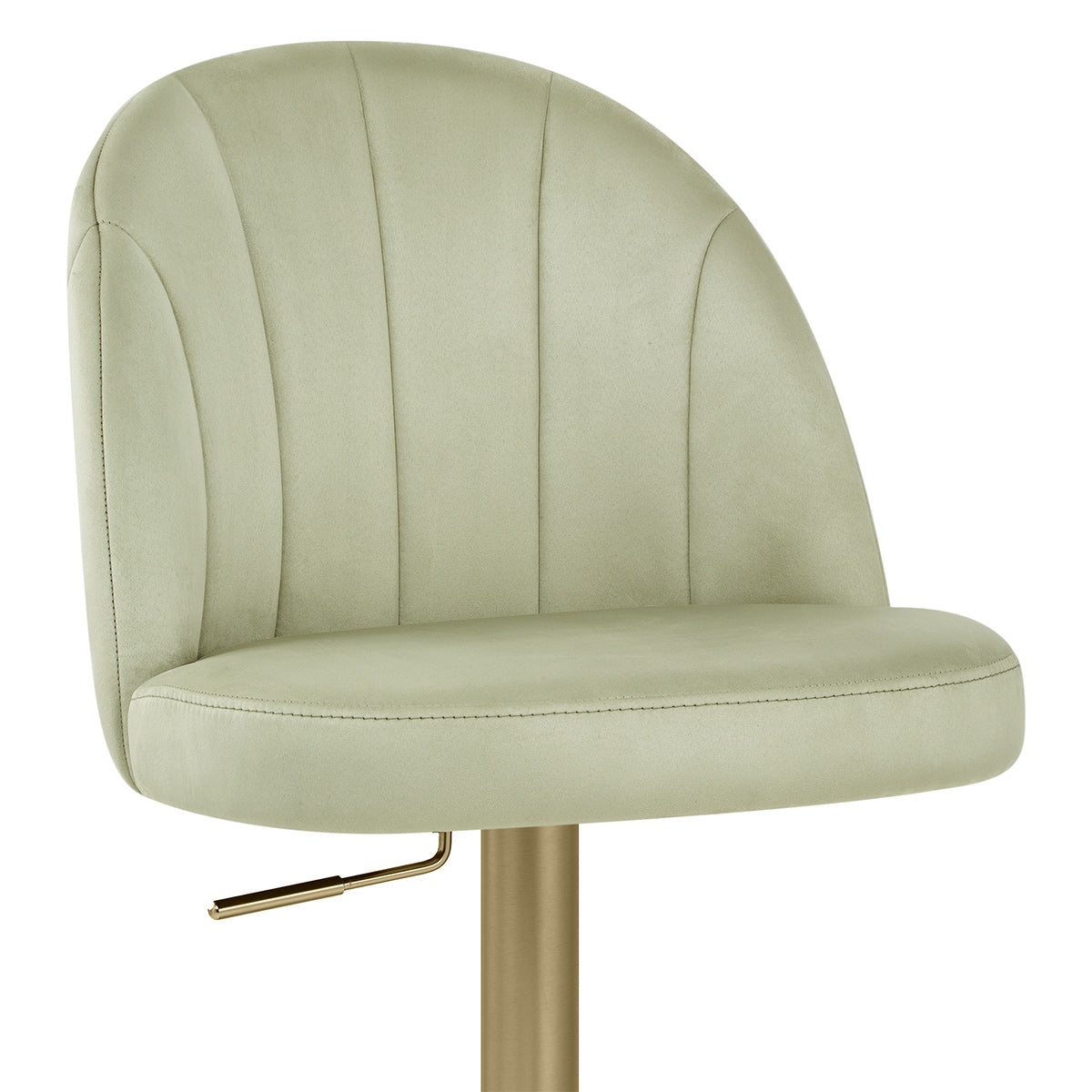 Sgabello Velluto Oro Spazzolato - Nicola Verde