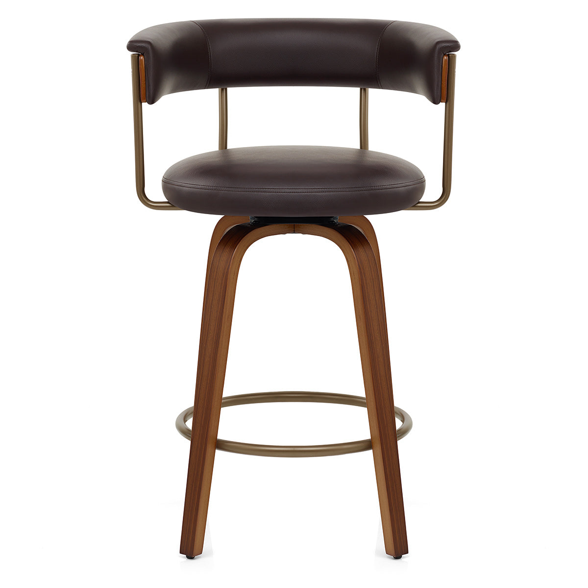 Sgabello Ecopelle Noce - Costa Marrone