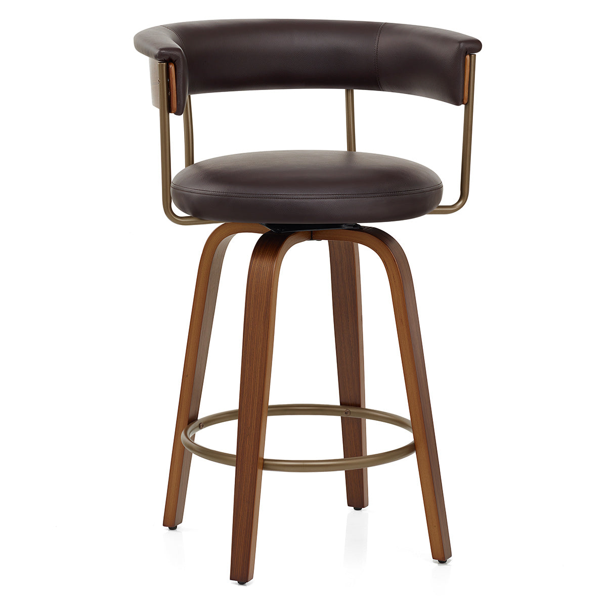 Sgabello Ecopelle Noce - Costa Marrone
