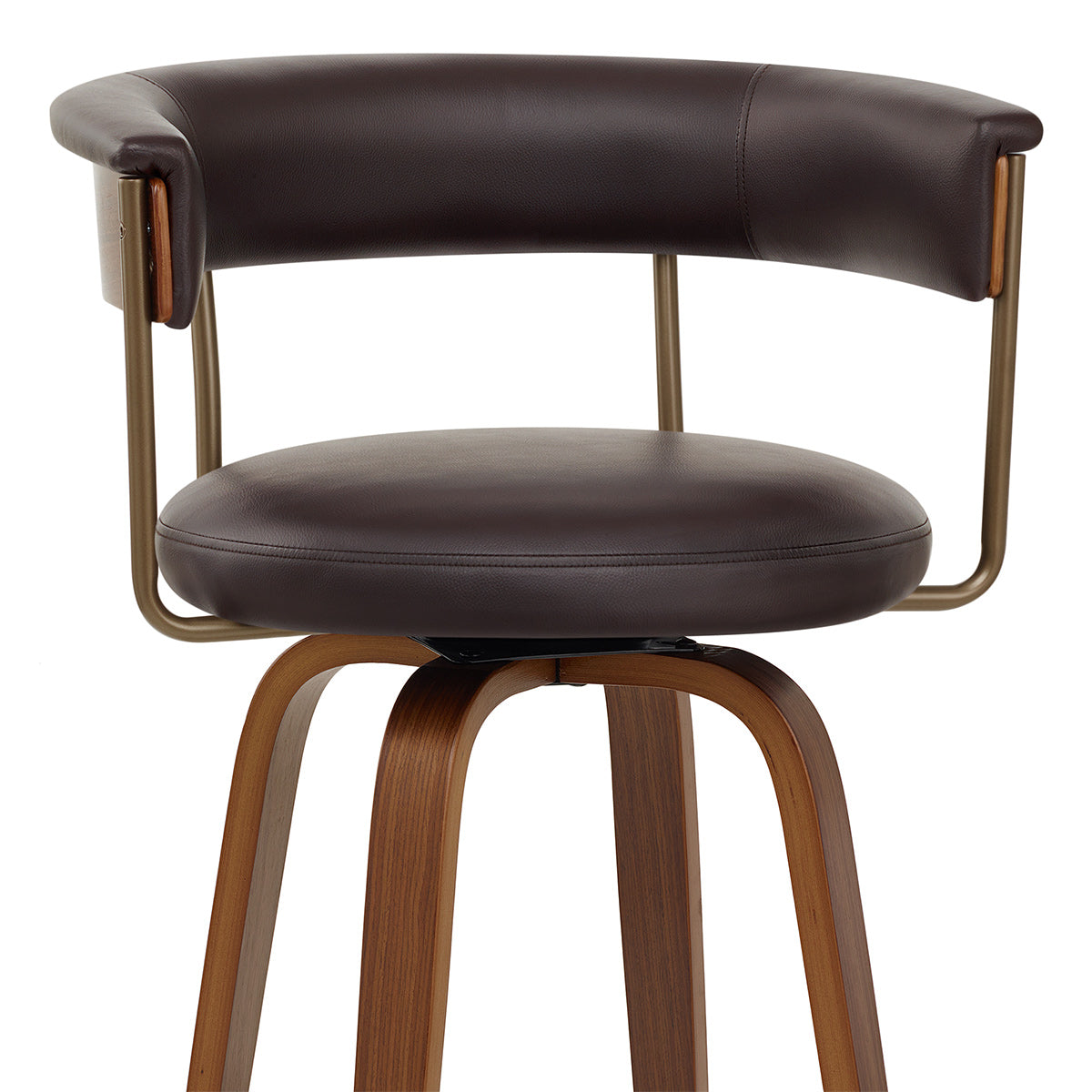 Sgabello Ecopelle Noce - Costa Marrone