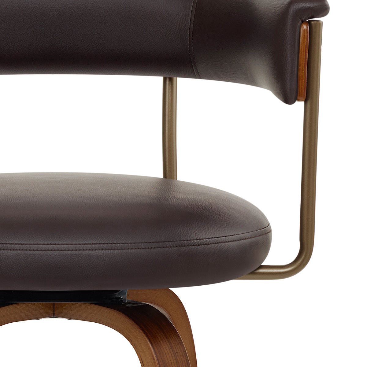 Sgabello Ecopelle Noce - Costa Marrone