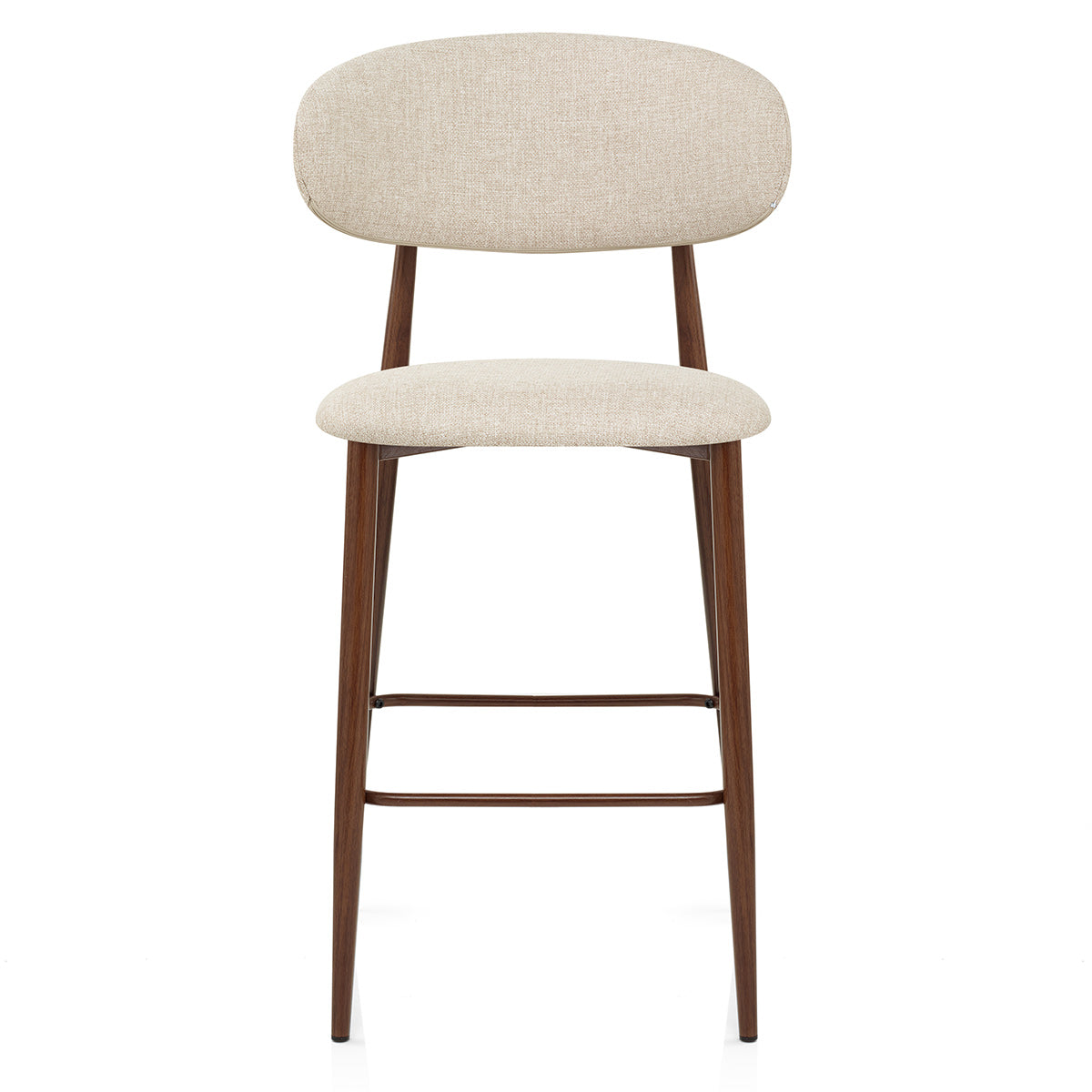 Sgabello Tessuto Noce - Harrow Crema