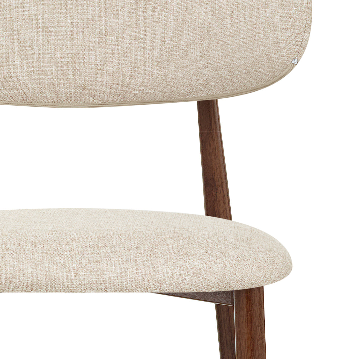 Sgabello Tessuto Noce - Harrow Crema