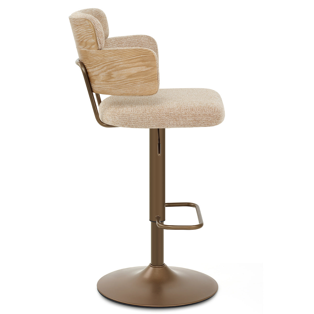 Sgabello Tessuto Rame - Logan Beige