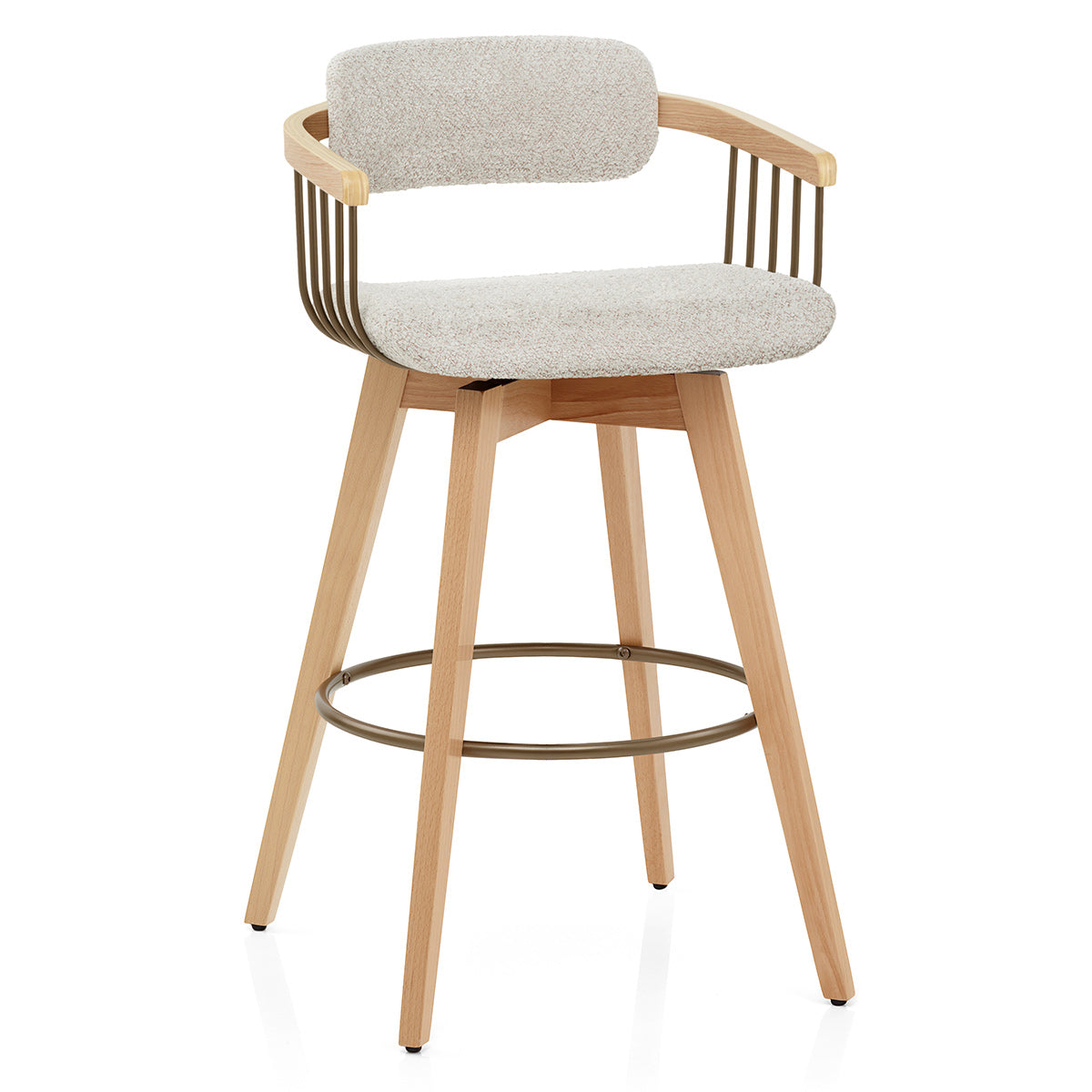 Sgabello Bouclé Quercia - Electra Crema