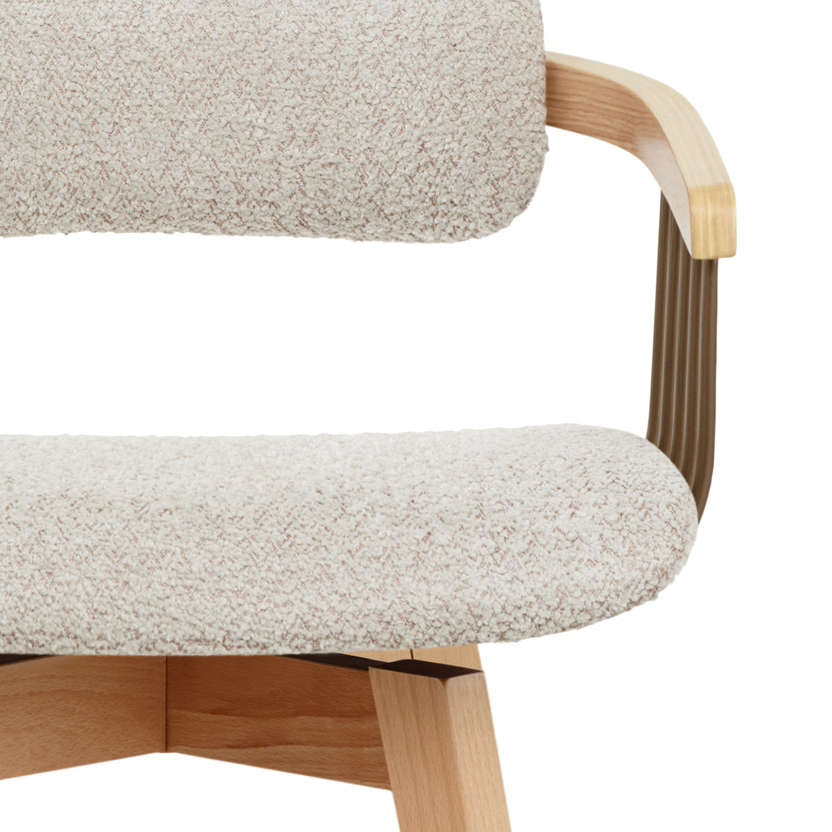 Sgabello Bouclé Quercia - Electra Crema