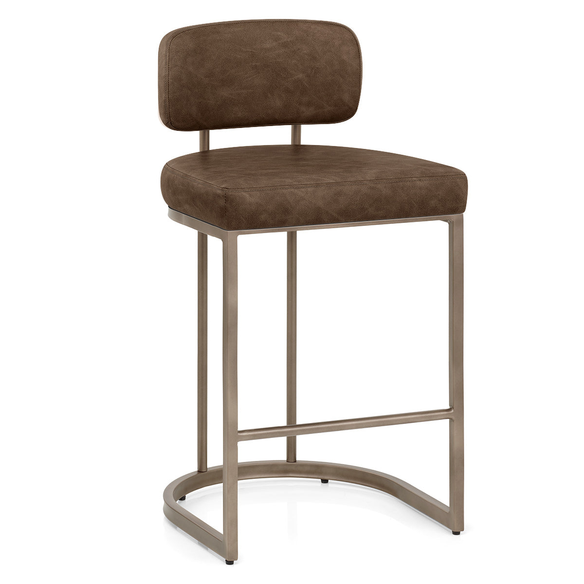 Sgabello Ecopelle - Verve Marrone