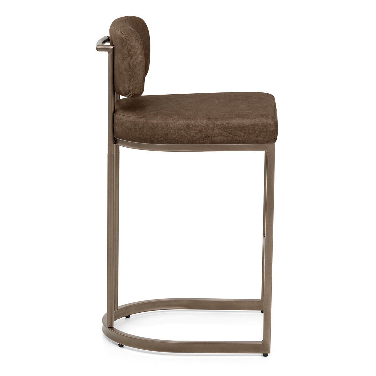 Sgabello Ecopelle - Verve Marrone