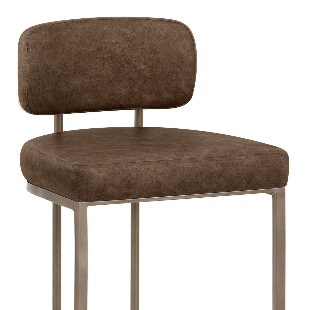 Sgabello Ecopelle - Verve Marrone