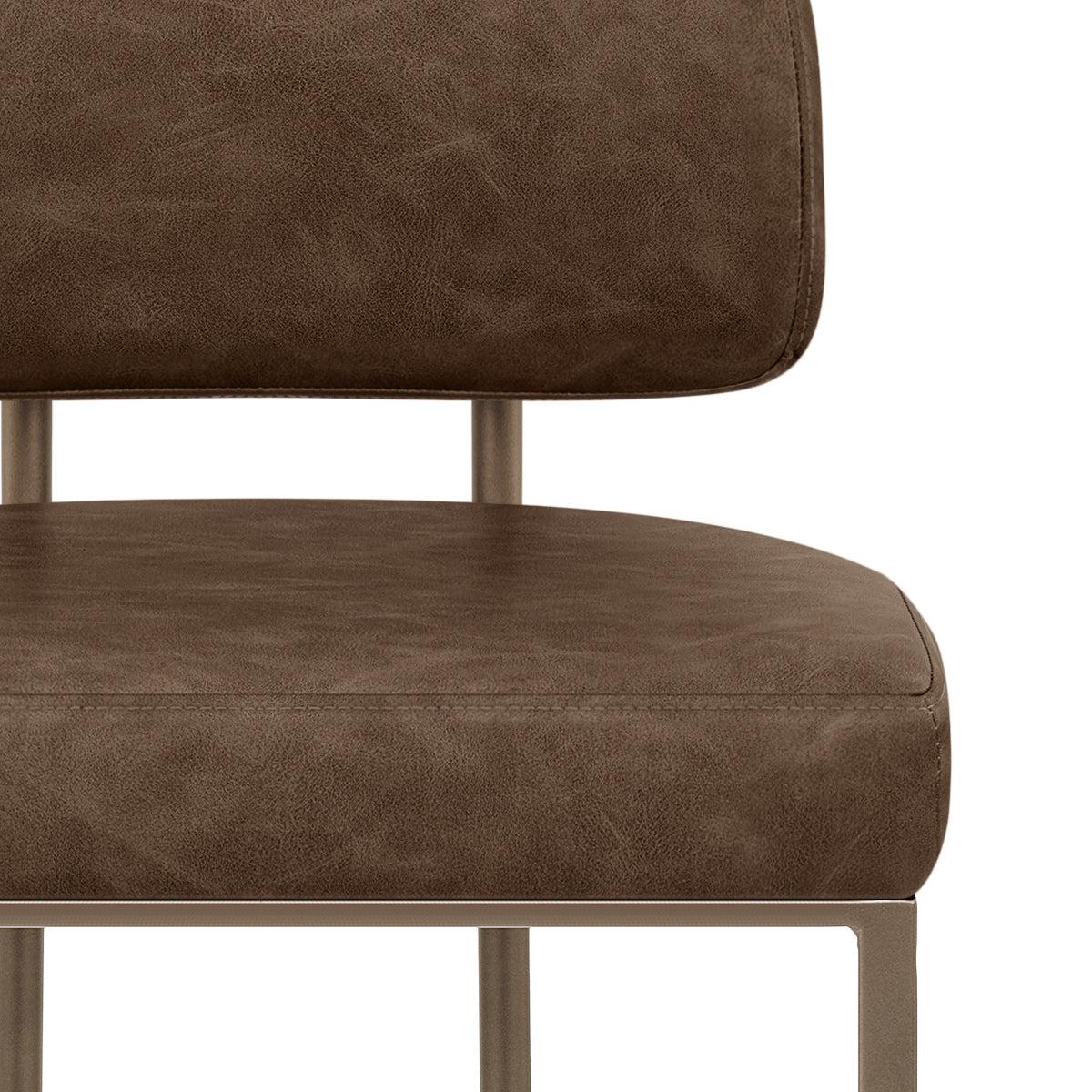 Sgabello Ecopelle - Verve Marrone