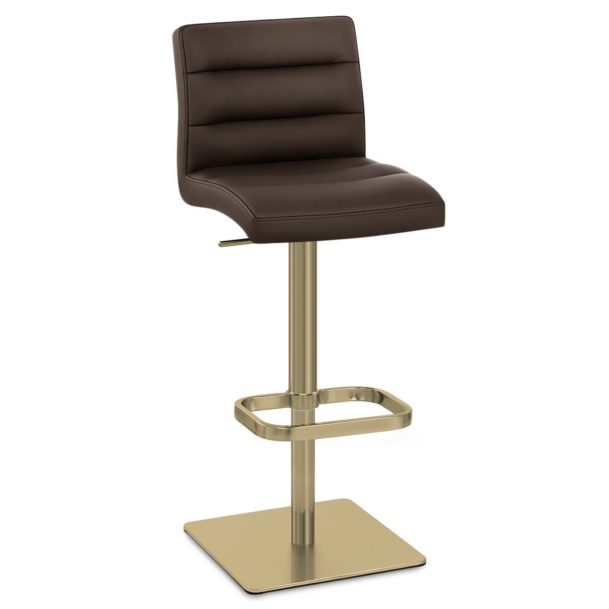 Sgabello Ecopelle Oro - Lush Marrone