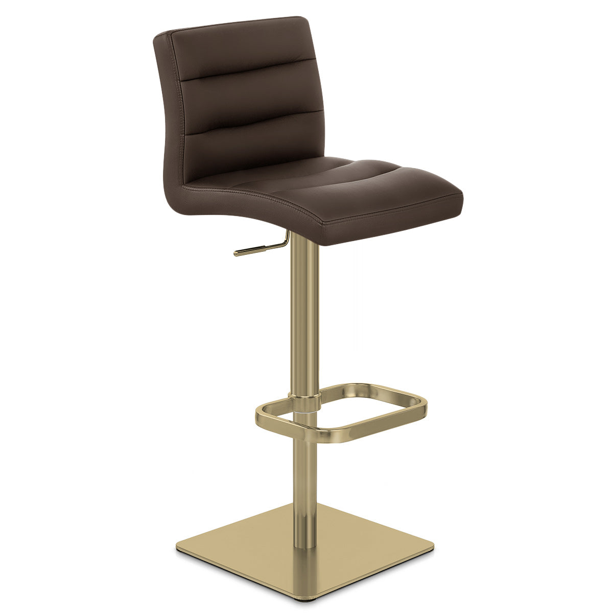 Sgabello Ecopelle Oro - Lush Marrone