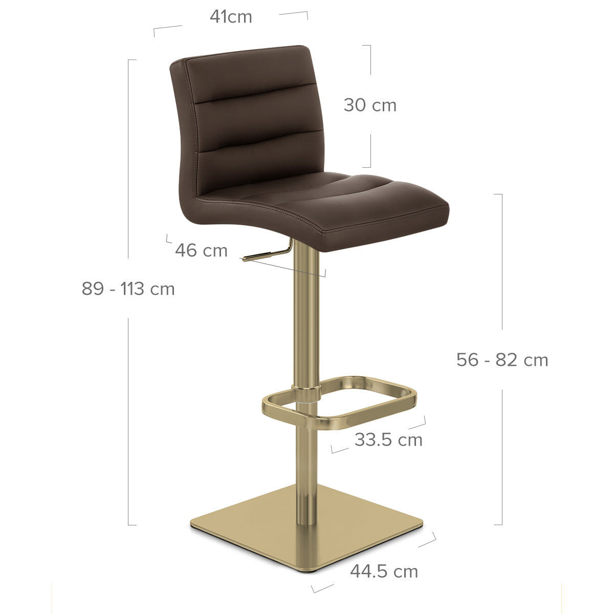 Sgabello Ecopelle Oro - Lush Marrone