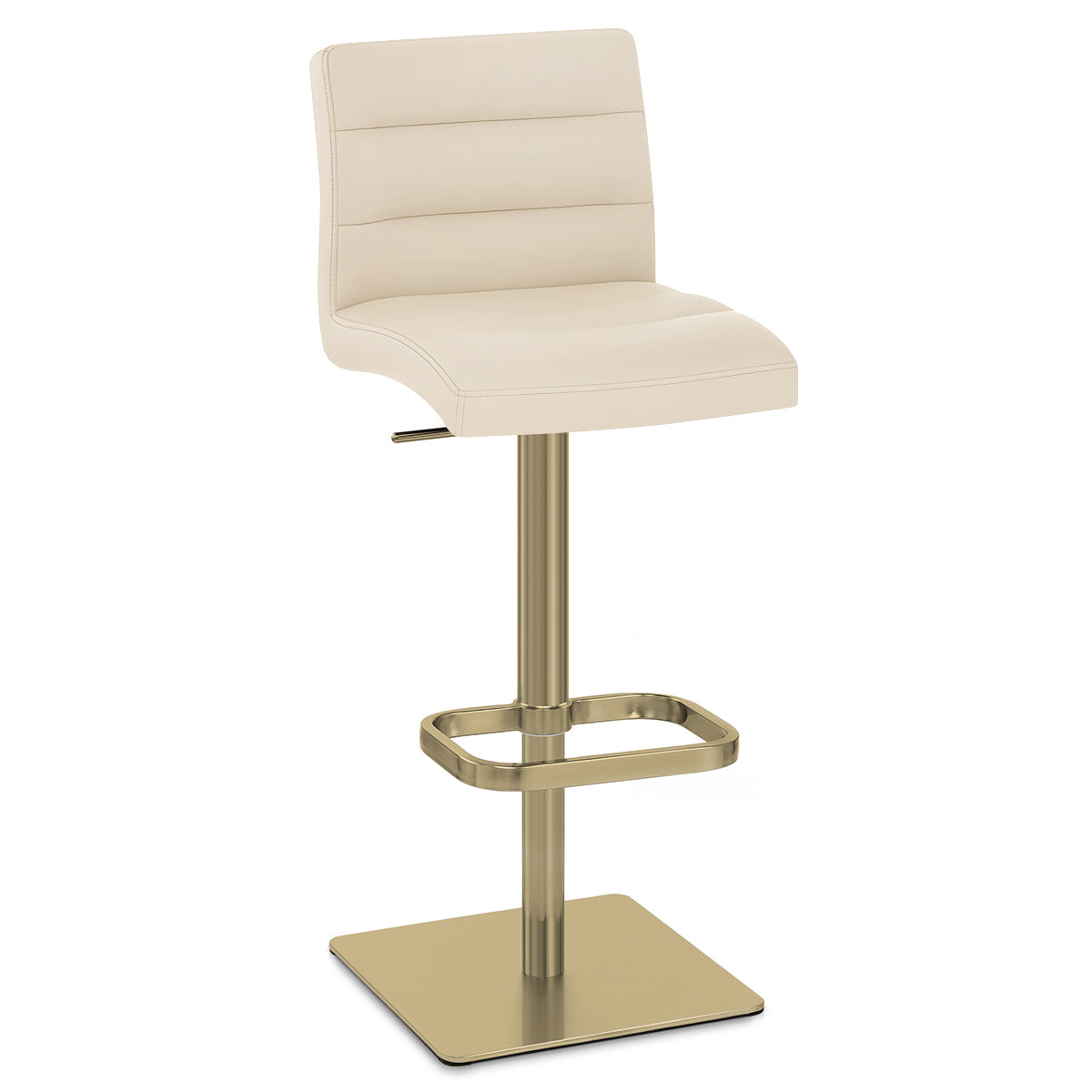 Sgabello Ecopelle Oro - Lush Crema
