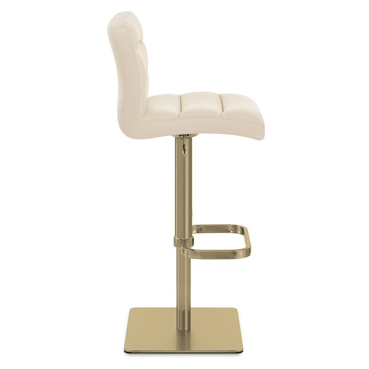 Sgabello Ecopelle Oro - Lush Crema