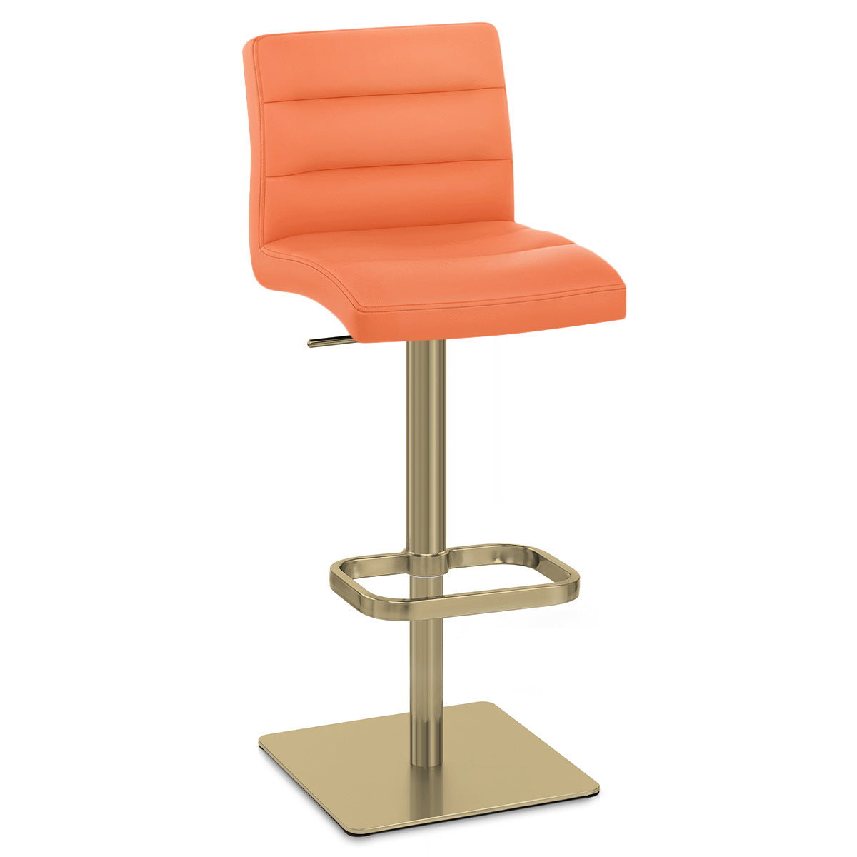 Sgabello Ecopelle Oro - Lush Arancione