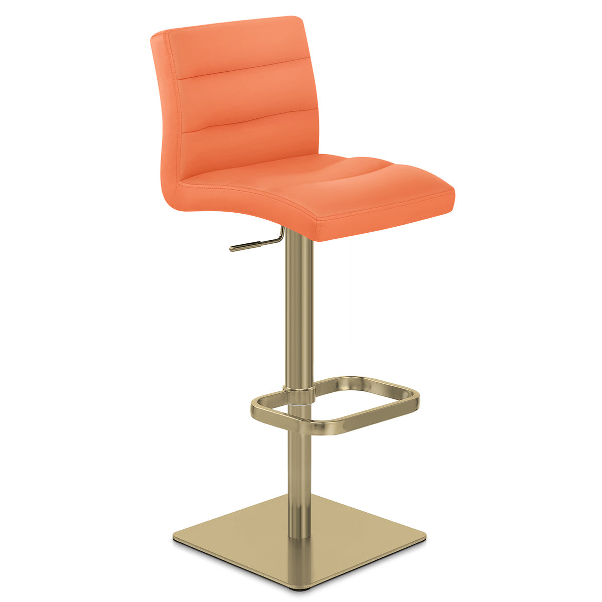 Sgabello Ecopelle Oro - Lush Arancione