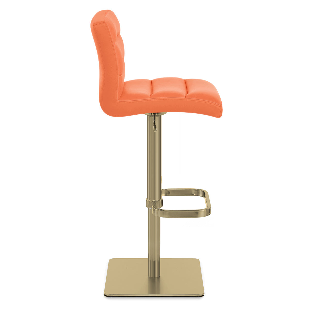Sgabello Ecopelle Oro - Lush Arancione