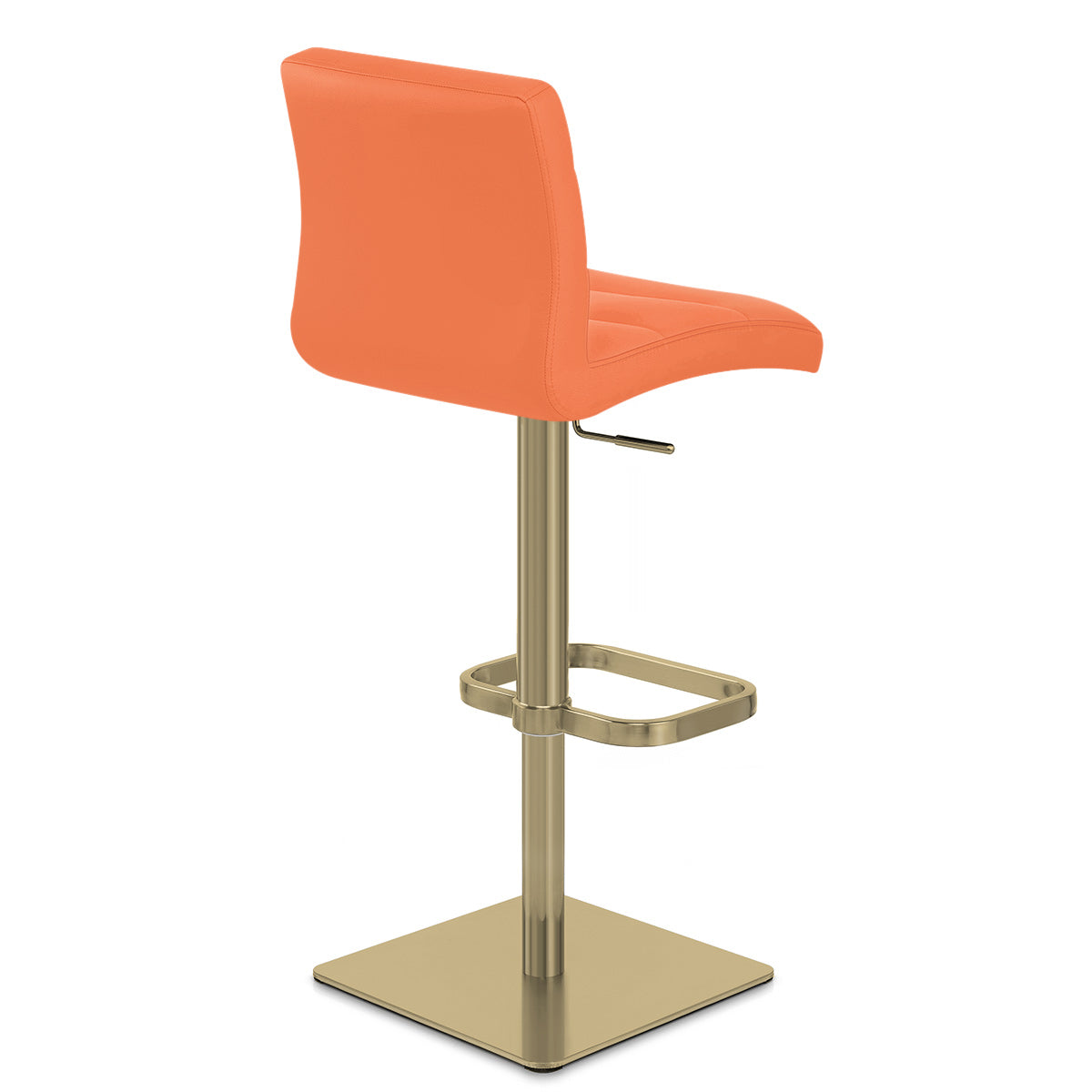 Sgabello Ecopelle Oro - Lush Arancione