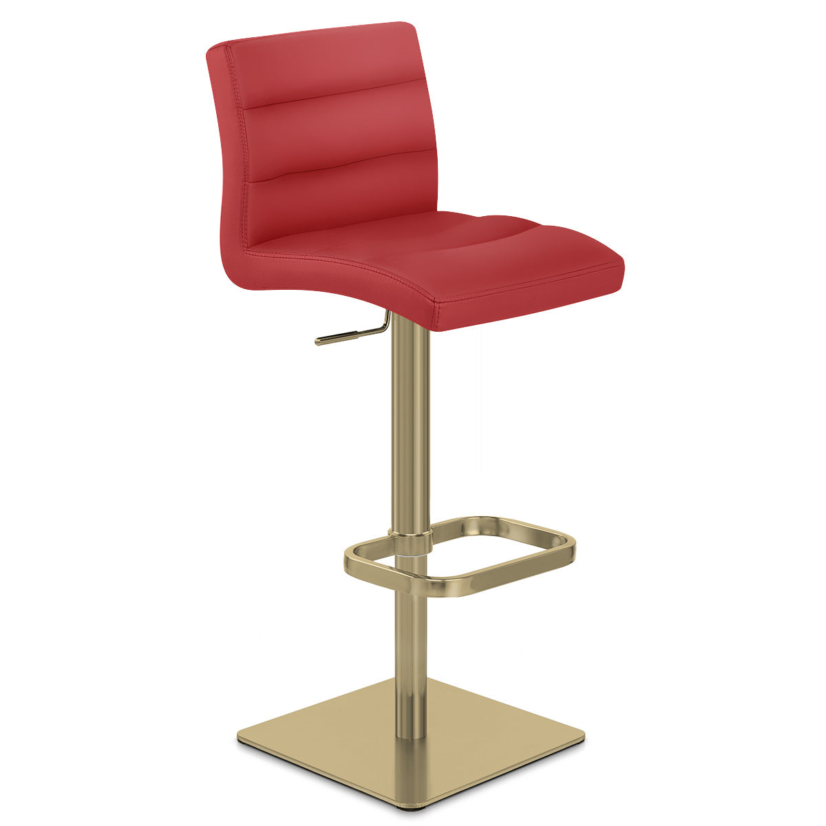 Sgabello Ecopelle Oro - Lush Rosso