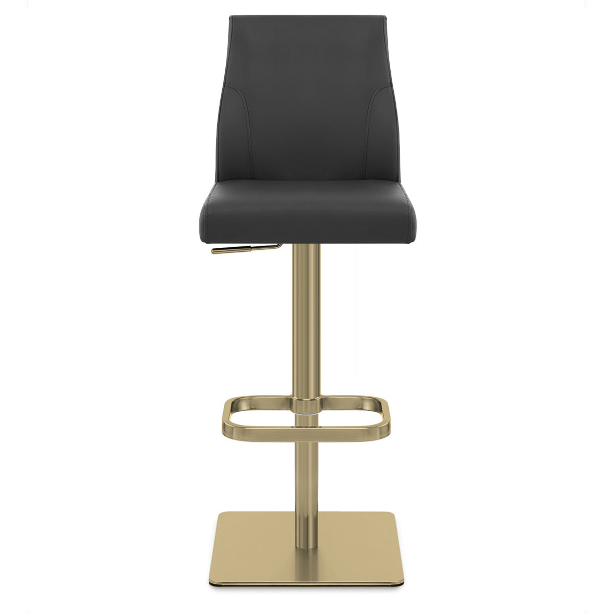 Sgabello Vera Pelle Oro - Martello Nero