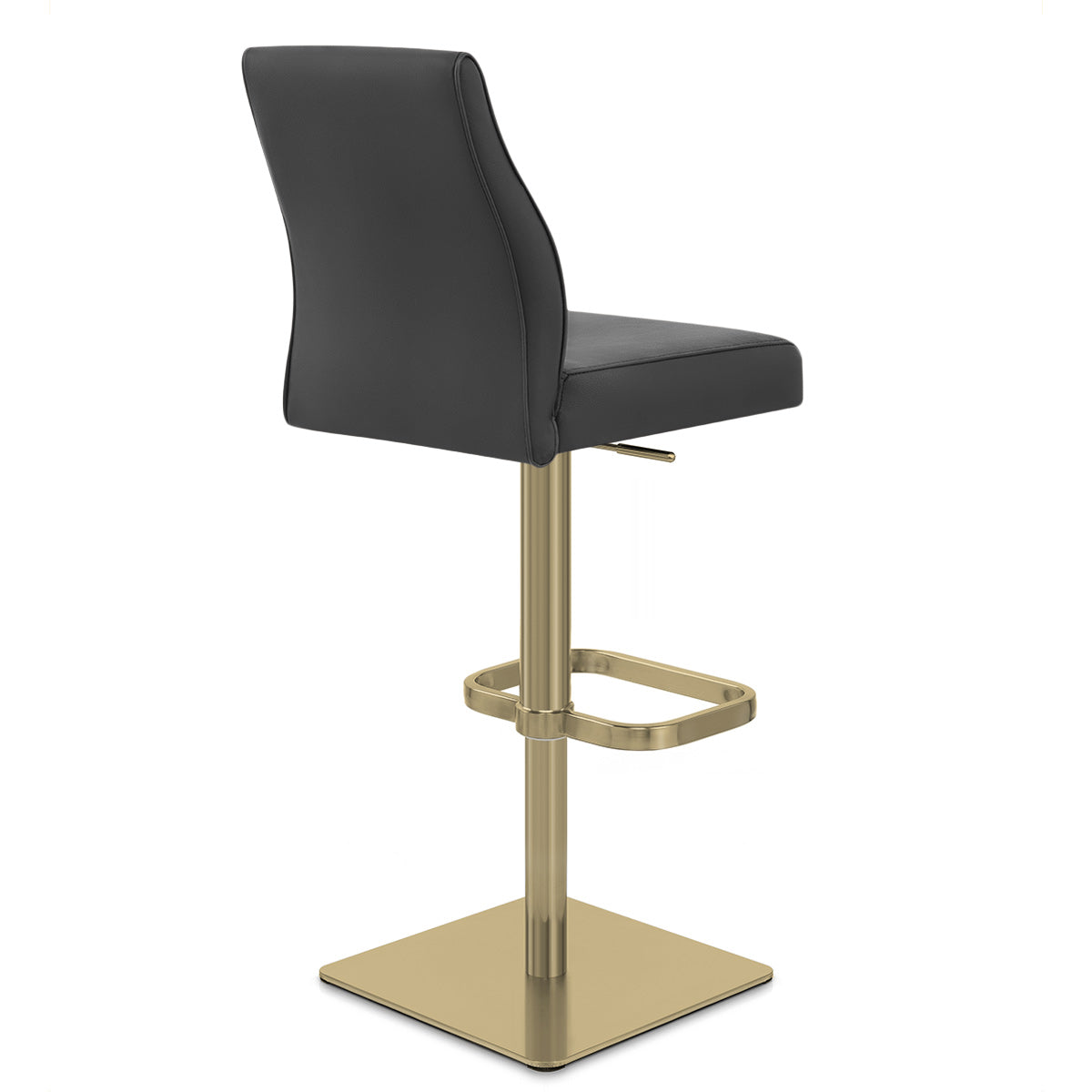 Sgabello Vera Pelle Oro - Martello Nero