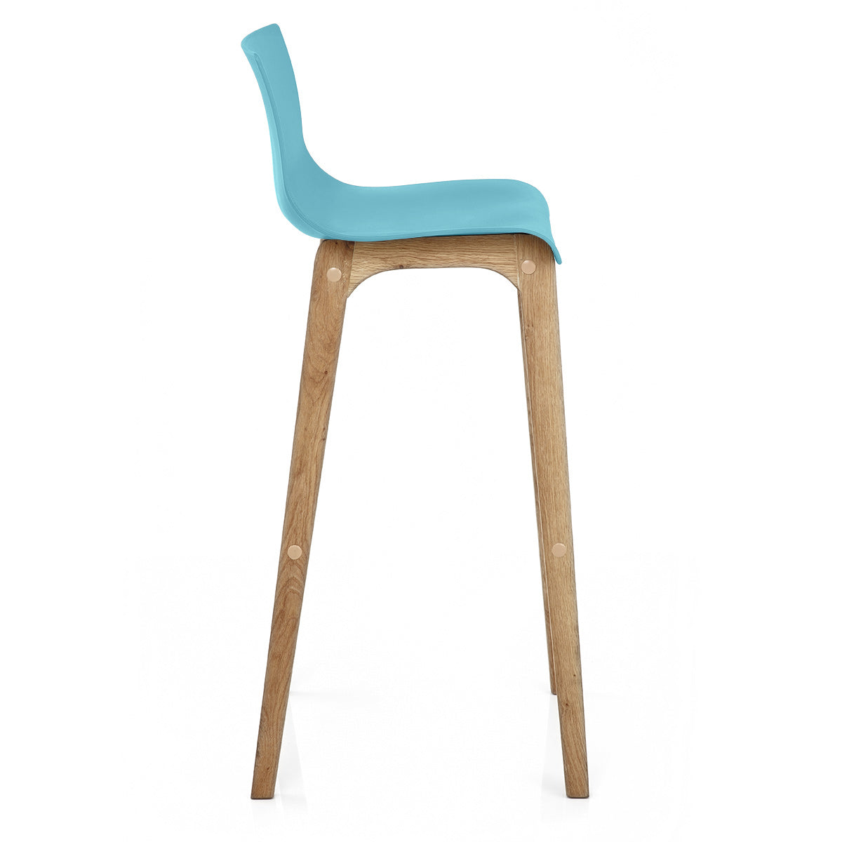 Sgabello Resina Legno - Drift Alto Blu