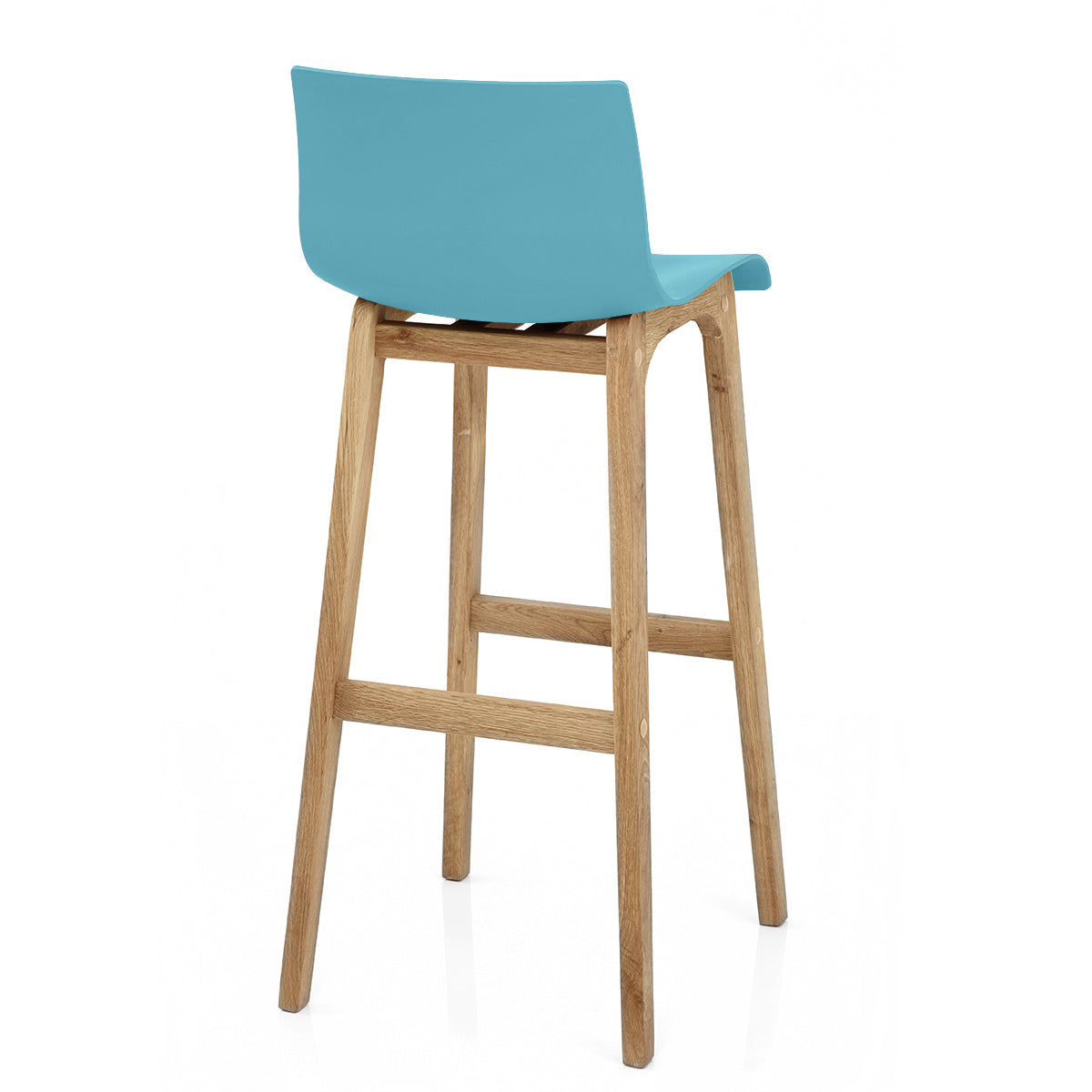 Sgabello Resina Legno - Drift Alto Blu