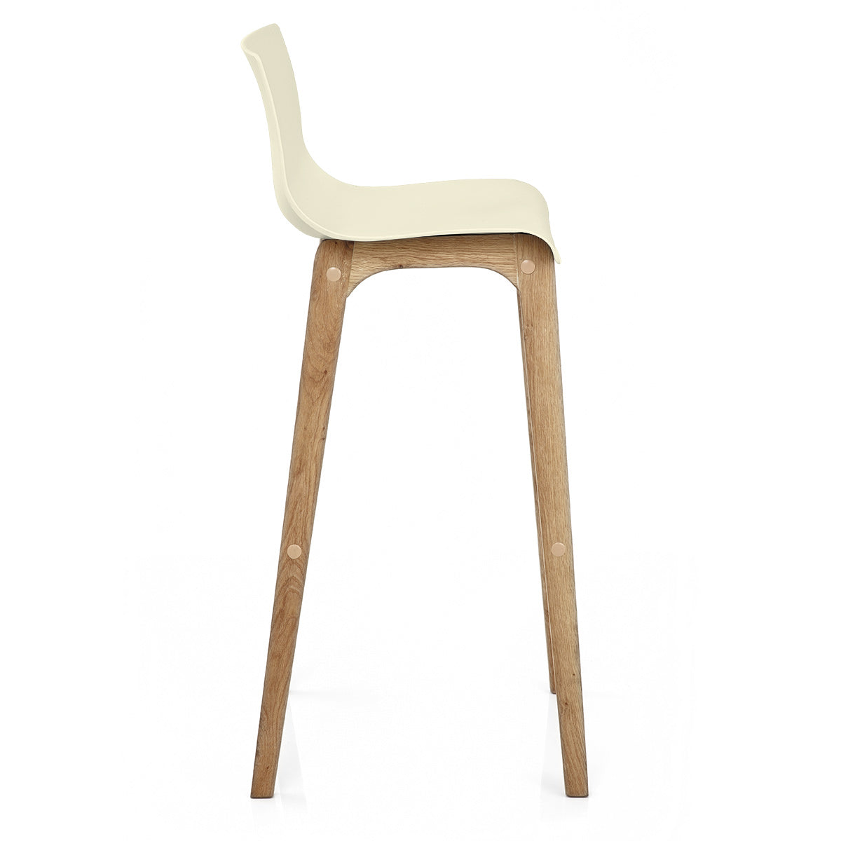 Sgabello Resina Legno - Drift Alto Crema