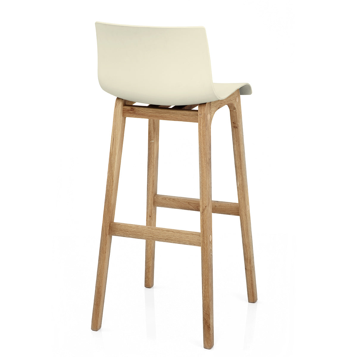 Sgabello Resina Legno - Drift Alto Crema