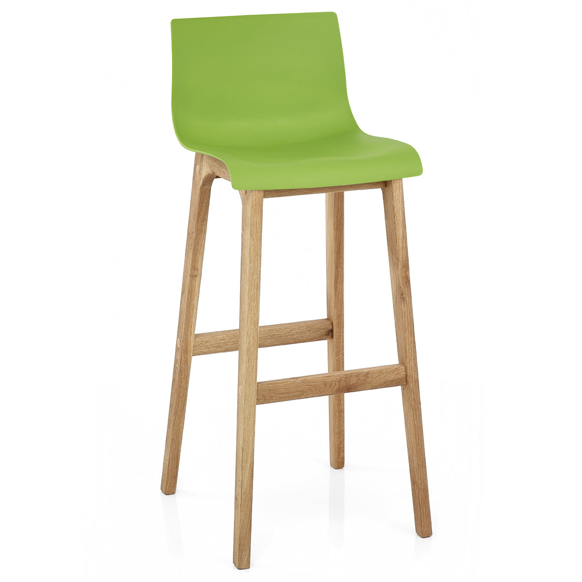 Sgabello Resina Legno - Drift Alto Verde