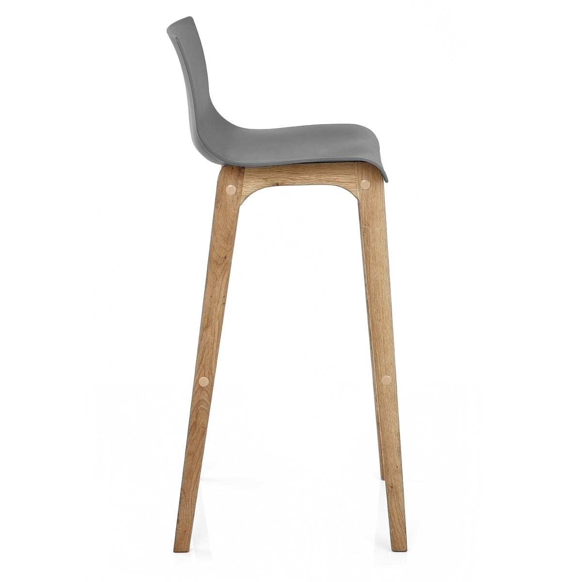Sgabello Resina Quercia - Drift Alto Grigio Scuro