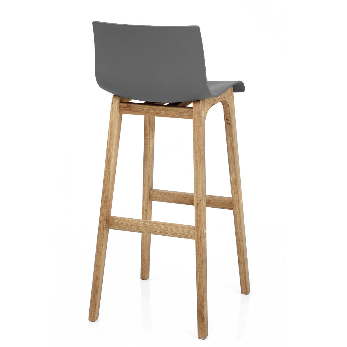 Sgabello Resina Quercia - Drift Alto Grigio Scuro