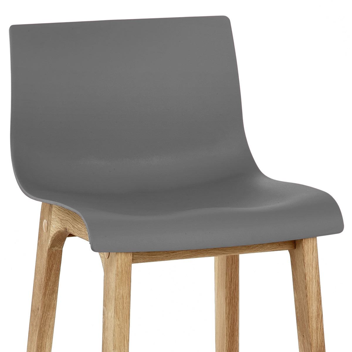 Sgabello Resina Quercia - Drift Alto Grigio Scuro