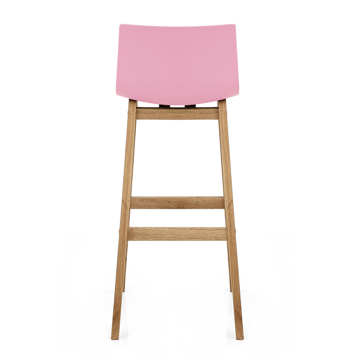 Sgabello Resina Legno - Drift Alto Rosa