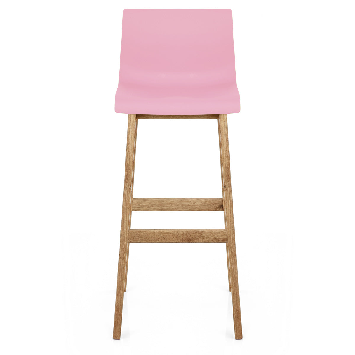 Sgabello Resina Legno - Drift Alto Rosa