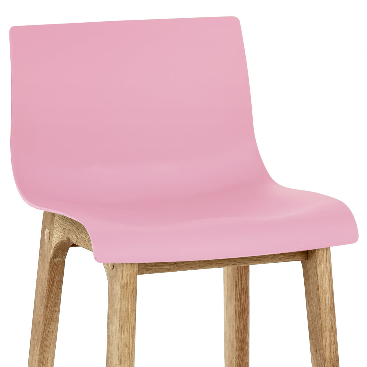 Sgabello Resina Legno - Drift Alto Rosa