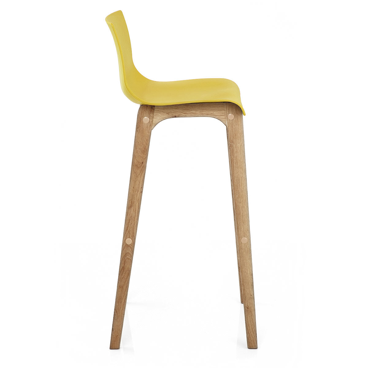 Sgabello Resina Legno - Drift Alto Giallo
