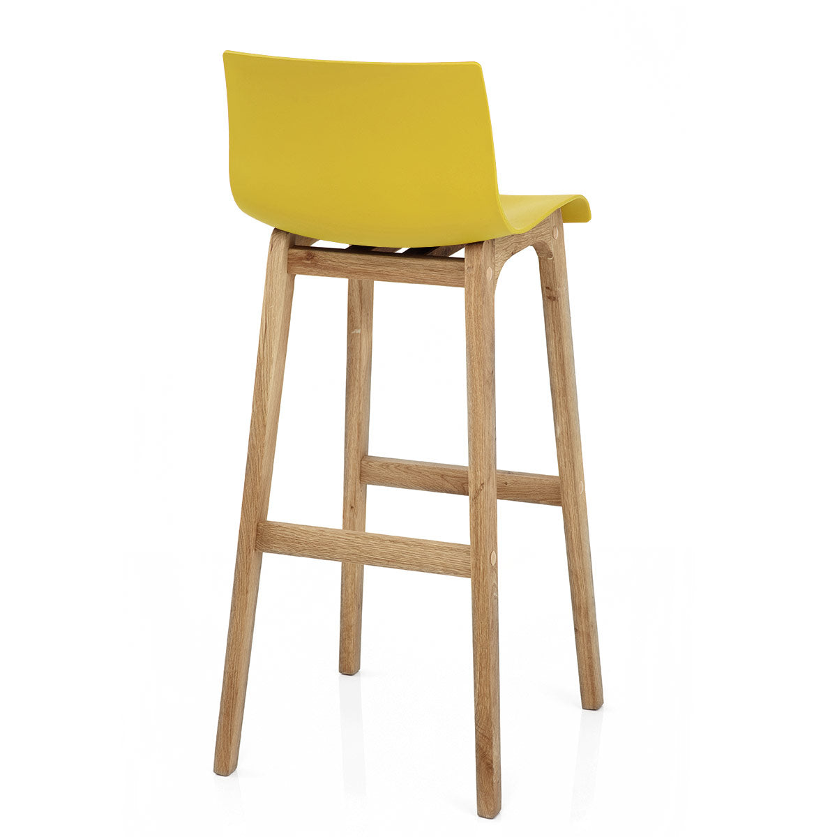 Sgabello Resina Legno - Drift Alto Giallo