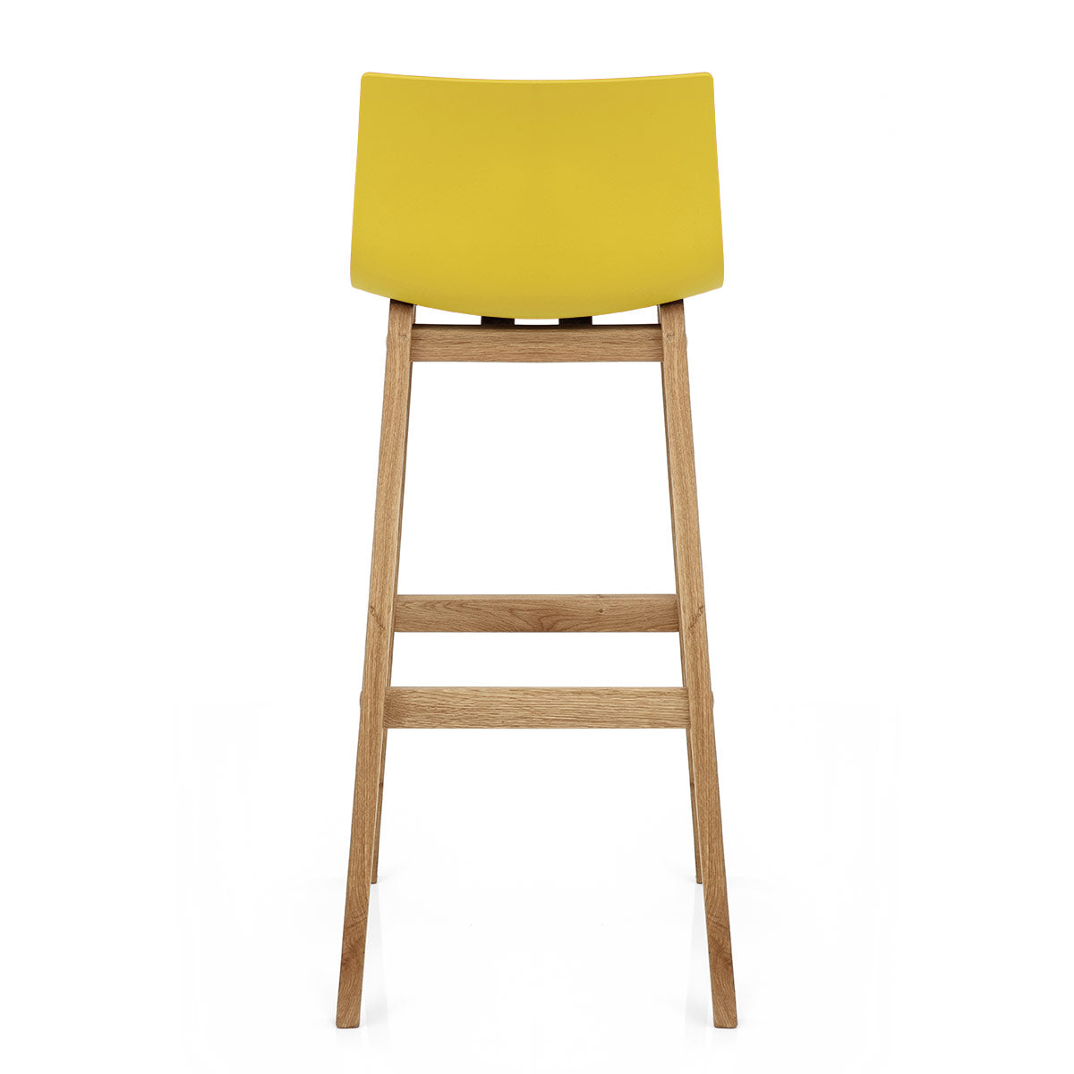 Sgabello Resina Legno - Drift Alto Giallo