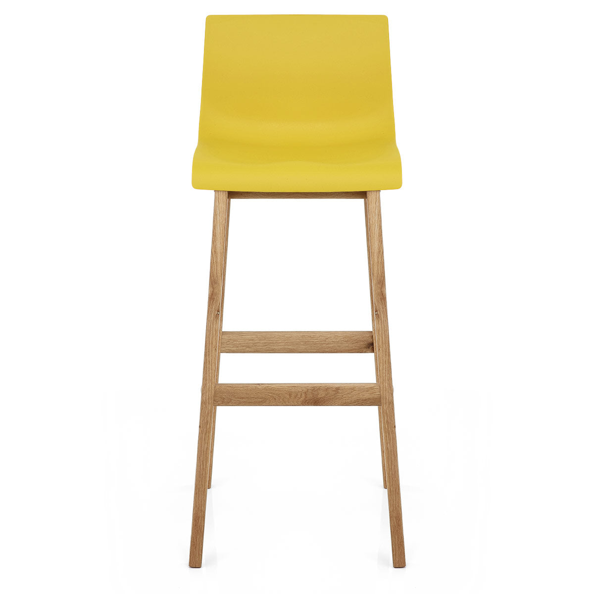 Sgabello Resina Legno - Drift Alto Giallo