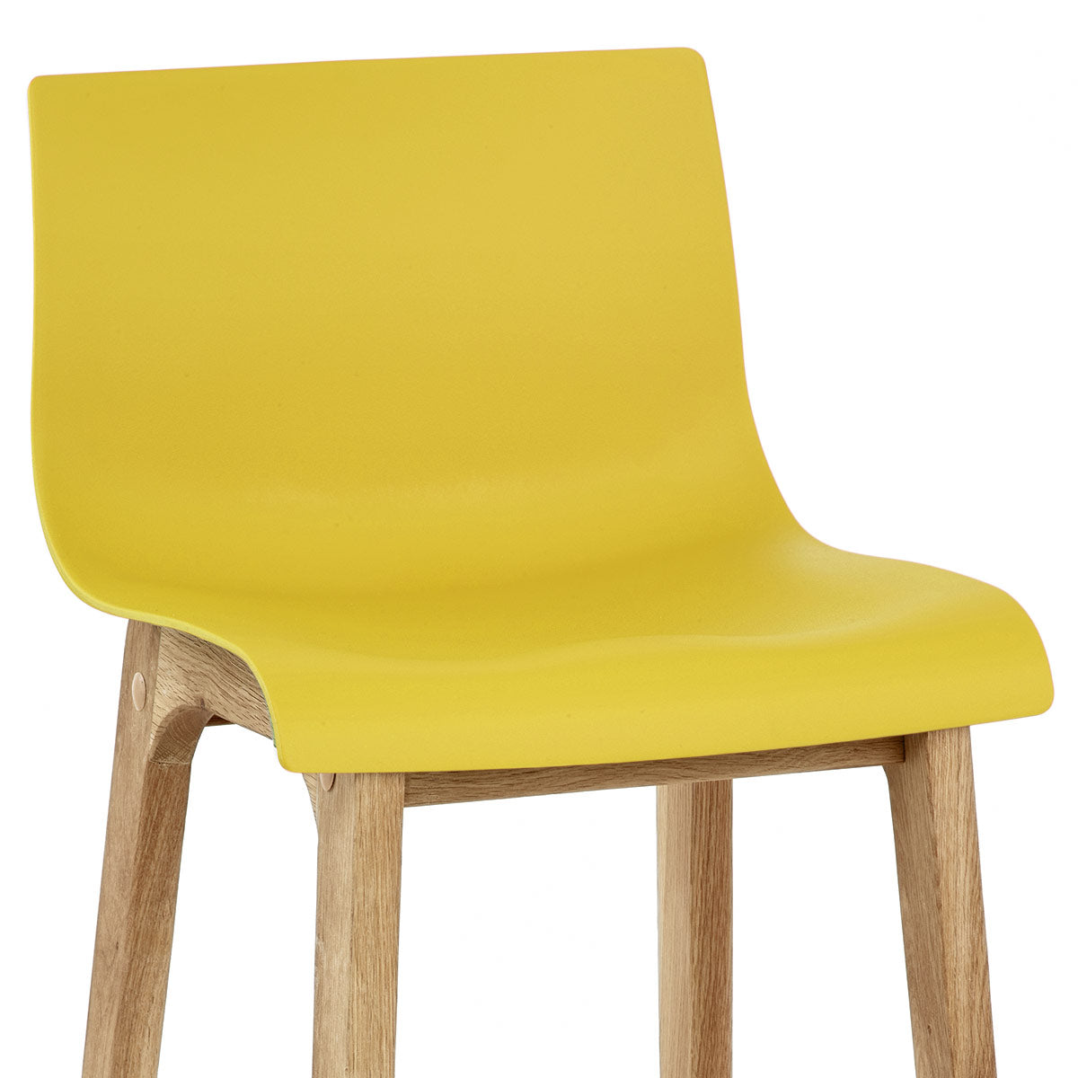 Sgabello Resina Legno - Drift Alto Giallo