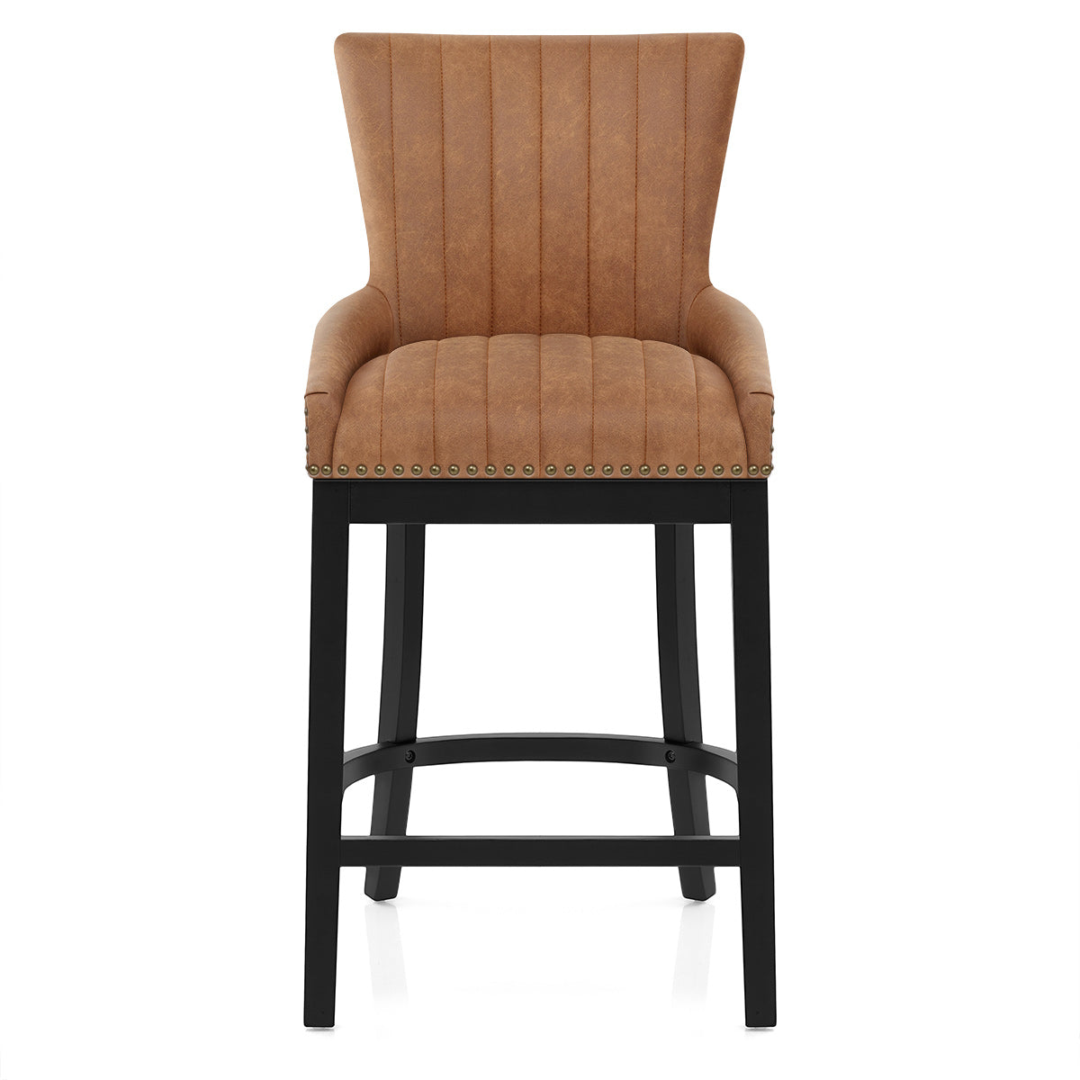Sgabello Ecopelle Legno - Chiltern Cuoio