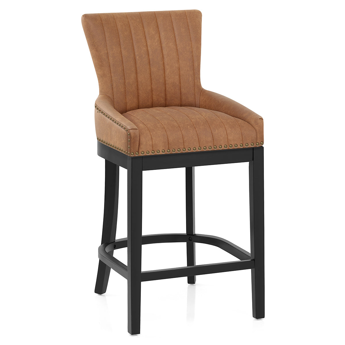 Sgabello Ecopelle Legno - Chiltern Cuoio