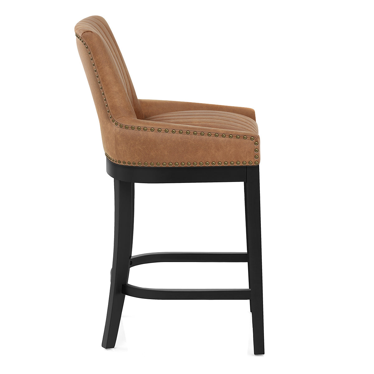 Sgabello Ecopelle Legno - Chiltern Cuoio