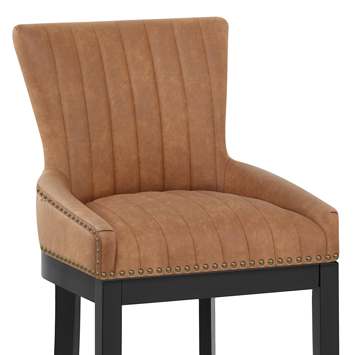 Sgabello Ecopelle Legno - Chiltern Cuoio